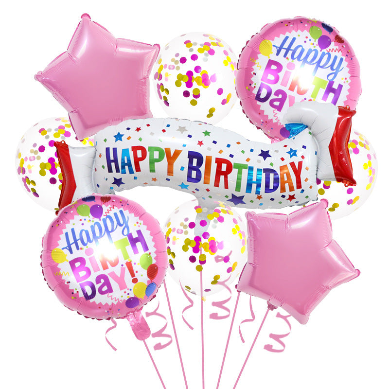 Happy Birthday Foil Balloon Set Kids Party Decoration 7