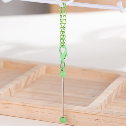 Mini Beadable Keychain Metal DIY Creative Personality Bag Pendant 19
