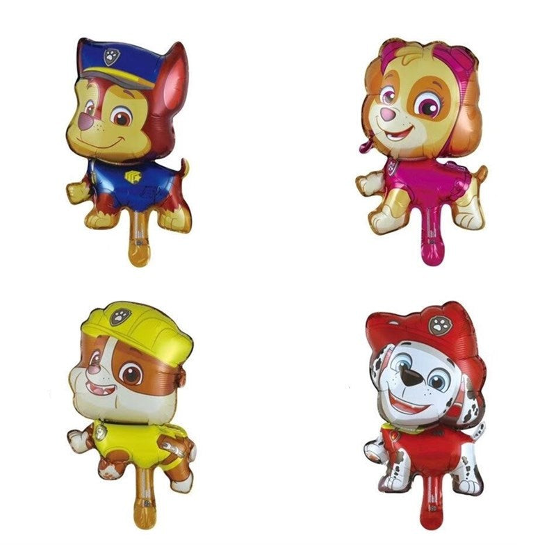 Mini Dog Character Foil Balloons Birthday Party Decoration 50pcs