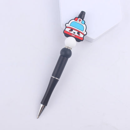 Cartoon Pattern Silicone Beaded Pens Handmade Novelty Pen Gift 19