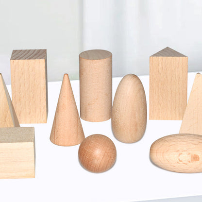 Wooden Geometric Building Blocks Montessori Toys 3