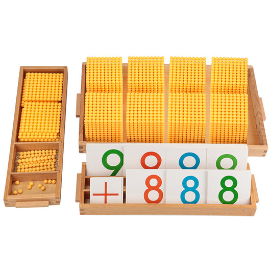 Wooden Montessori Toys Arithmetic Beads Educational for Kids