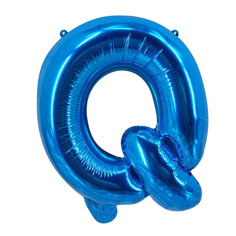 Blue Letter Foil Balloons Party Decoration 16 Inch 50pcs 19