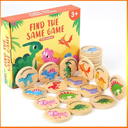 Wooden Dinosaur Number Traffic Memory Game Montessori Toys 5