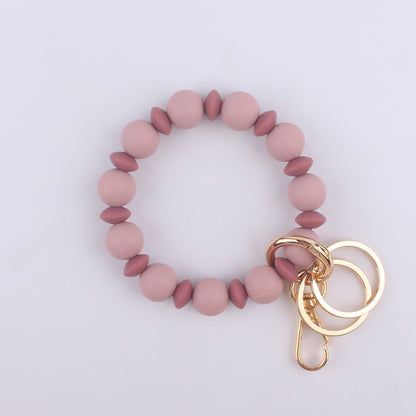 Spacer Beads Silicone Bead Wristlet Keychain 11
