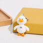 Cartoon Duck Silicone Bead Keychain Cute Soft Rubber Charm 8