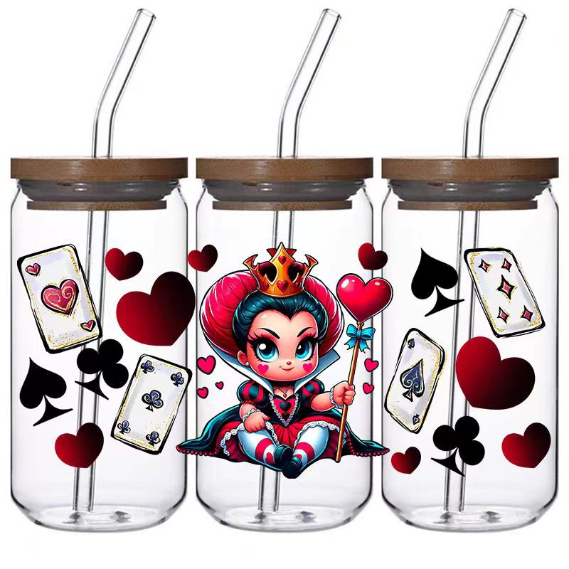 5pcs Custom Uv Dtf Cup Wraps Wholesale Transfer Stickers For 16oz Glass Cup