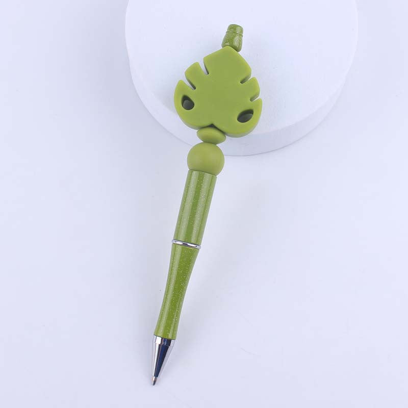 Flower Silicone Beaded Pens Handmade Novelty Ballpoint Pens Gift 14