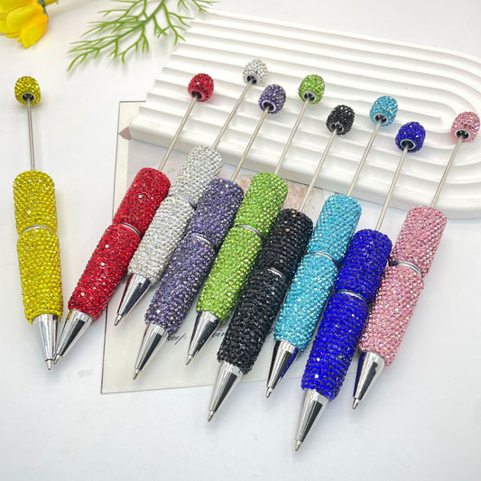 Full Solid Color Rhinestone Beadable Ballpoint Pens DIY Craft Supplies
