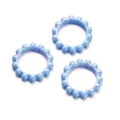 10Pcs 42mm Balsam Pear Ring Lace Acrylic Beads UV Scratch Resistant 9
