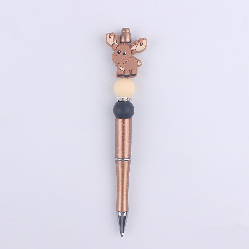 Cartoon Animal Silicone Beaded Pens Handmade Novelty Pen Gift 6