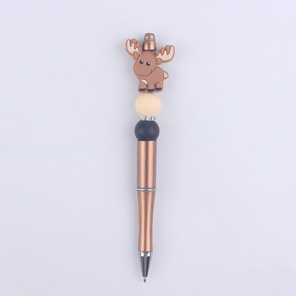 Cartoon Animal Silicone Beaded Pens Handmade Novelty Pen Gift 6