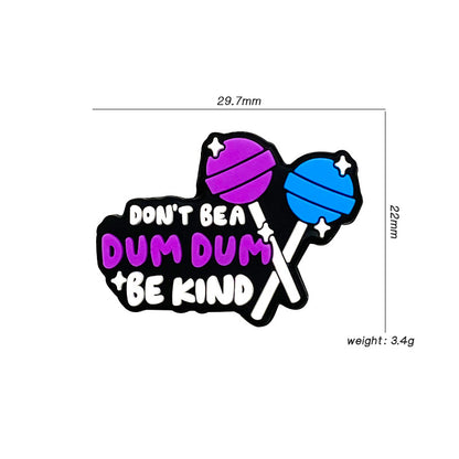 20Pcs Silicone Focal Beads Cartoon Simulation Lollipop With Text Design 2