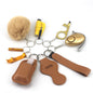 Outdoor Self Defense Alarm Whistle Pompom Keychain 10 Pack 15