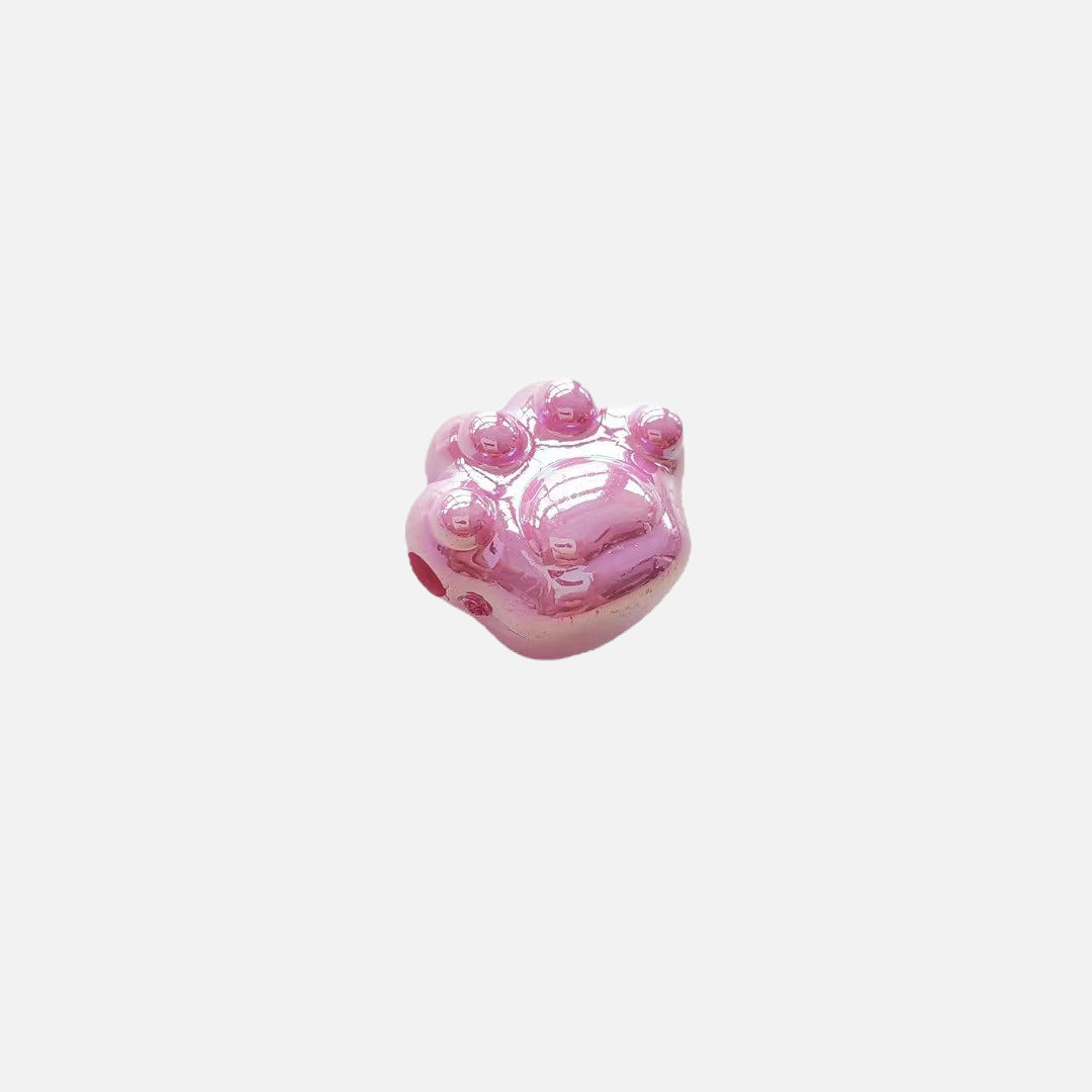 220pcs 18.5mm Cat Claw Acrylic Beads Pearl Finish DIY Bracelet Making 2