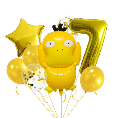 Pocket Monster Duck Foil Balloon Set Party Decoration 20x15cm 20