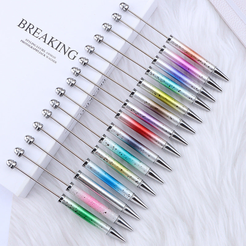 UV Plating Starry Sky Sequins Gradient Beadable Ballpoint Pens DIY Craft Supplies 2