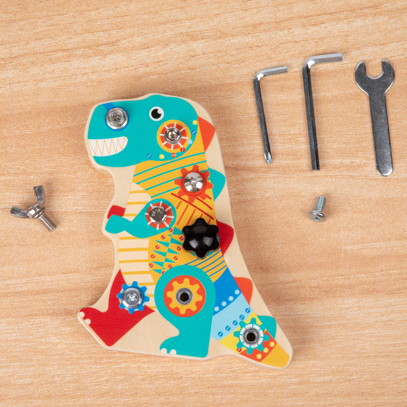 Wooden Dinosaur Screwing Montessori Toys for Kids 17.5cm 2