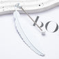 Beadable Feather Bookmarks Metal DIY Craft Supplies 19.6x2.4cm 10