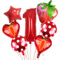 Strawberry Foil Balloon Set Party Decoration 32 Inch 6