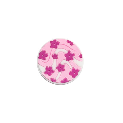 20Pcs Silicone Focal Beads Five Pointed Star Pink 7