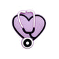 20pcs Silicone Focal Beads Stethoscope Heart Shape with Tube Detail 5