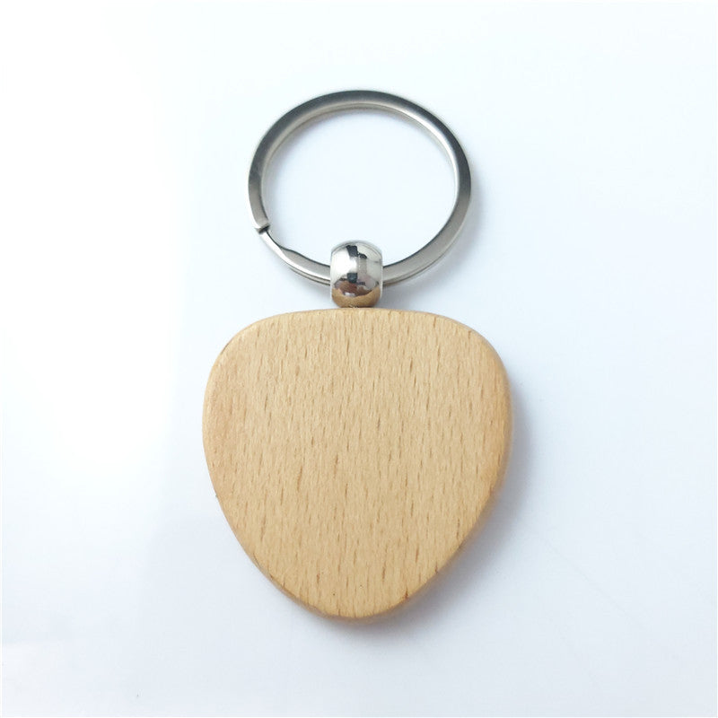 Wooden Beech Wood Keychain Blank Various Shapes for DIY 7
