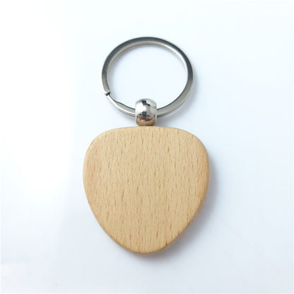 Wooden Beech Wood Keychain Blank Various Shapes for DIY 7