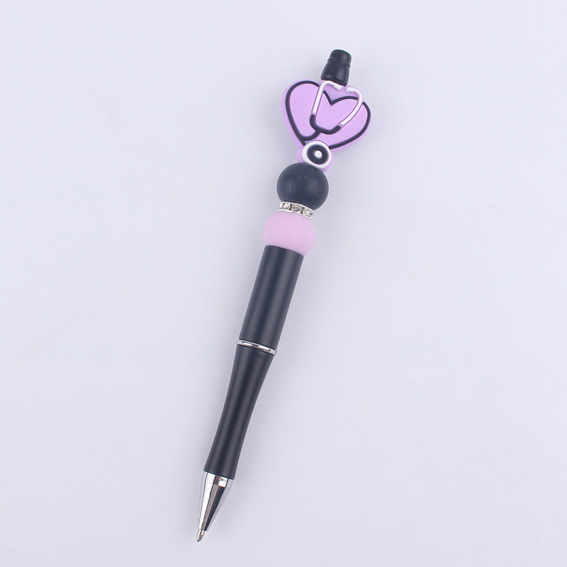 Black Butterfly Silicone Beaded Pens Handmade Novelty Pen Gift 2