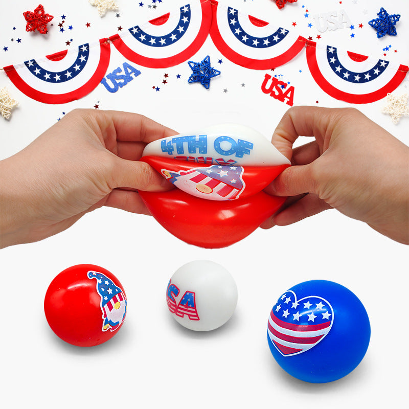 TPR Sensory Stress Ball Independence Day Theme 6cm Diameter 3