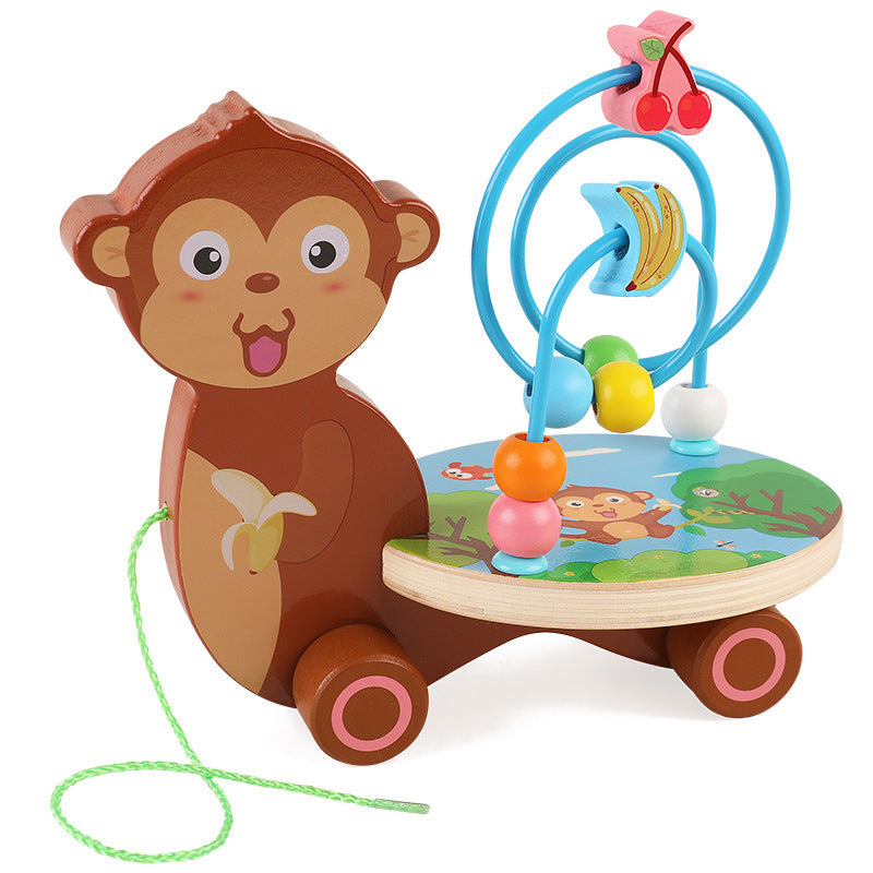 Wooden Monkey Bead Maze Montessori Toys for Toddlers