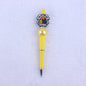 Cartoon Pattern Silicone Beaded Pens Ballpoint Pen DIY Craft Supplies 16