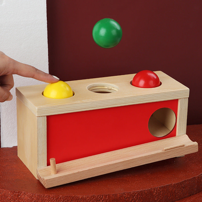 Wooden Montessori Toys Visual Tracking Sliding Ball for Kids 2