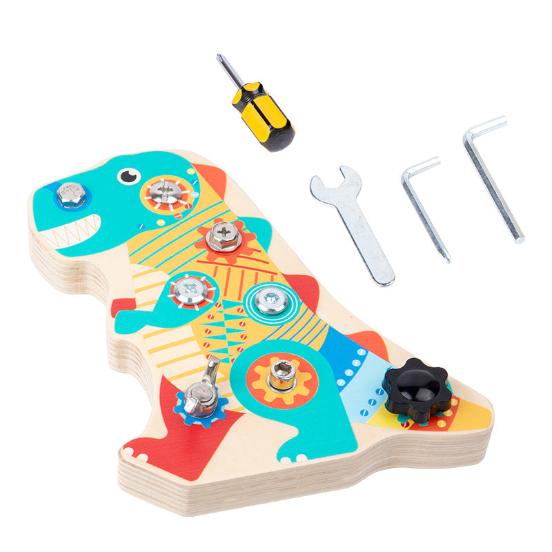 Wooden Dinosaur Screwing Montessori Toys for Kids 17.5cm 3