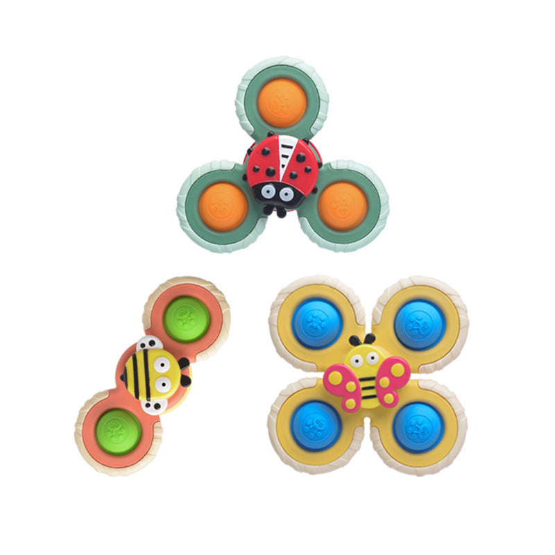 Insect Suction Cup Spinner Bath Toy Plastic Set of 3