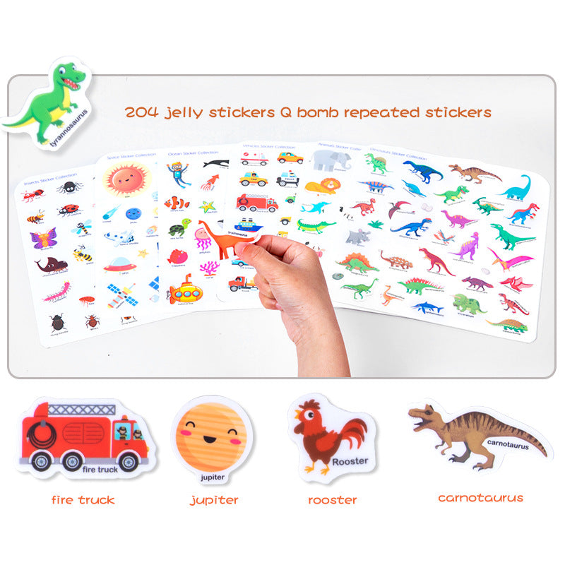 Portable Educational Sticker Book Flat Puzzle Toy Paper Material 2