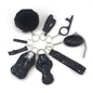 Outdoor Self Defense Alarm Whistle Pompom Keychain 10 Pack 37