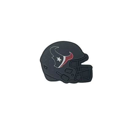 20pcs Silicone Focal Beads Football Helmet Printed Design 33