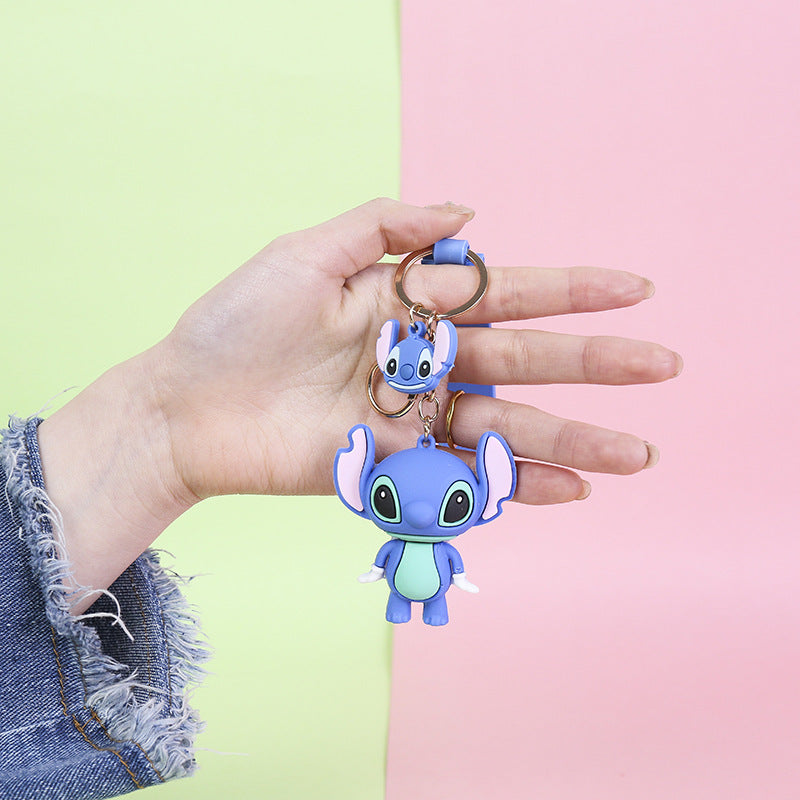 Cartoon Character Silicone Bead Keychain Cute Charm 6