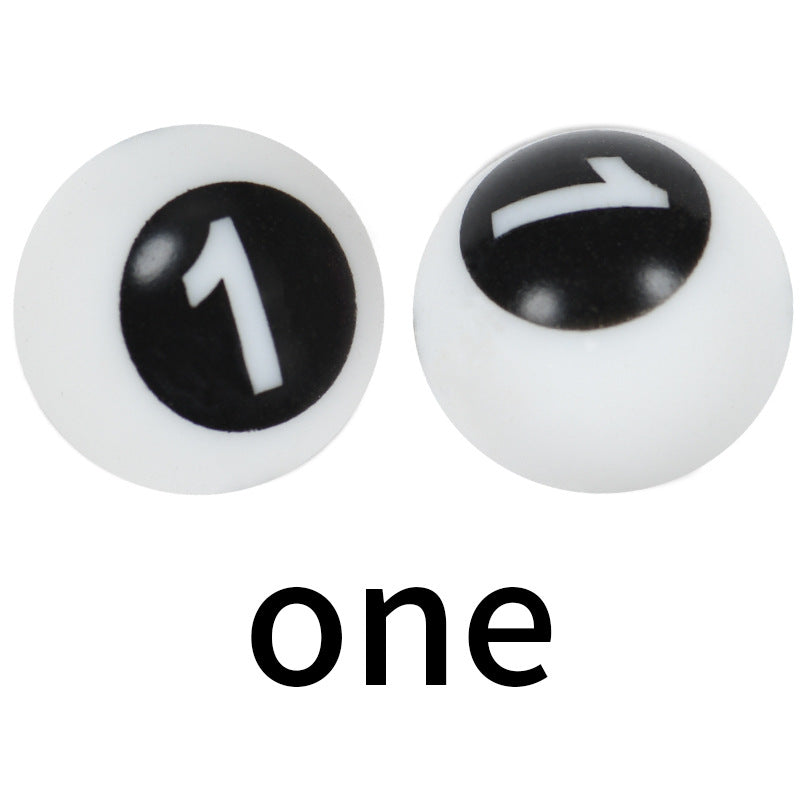 50pcs 15mm Silicone Number Beads Printed Design 7