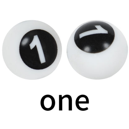 50pcs 15mm Silicone Number Beads Printed Design 7