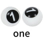 50pcs 15mm Silicone Number Beads Printed Design 7