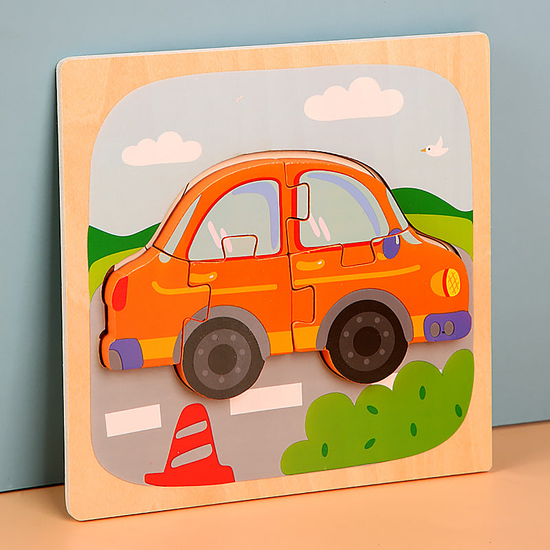 Wooden 3D Animal Puzzle Educational Toy for Kids 15cm 16