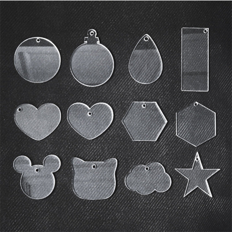 Transparent Circle Acrylic Sublimation Keychain Blank 5CM & 7.6CM Round 2