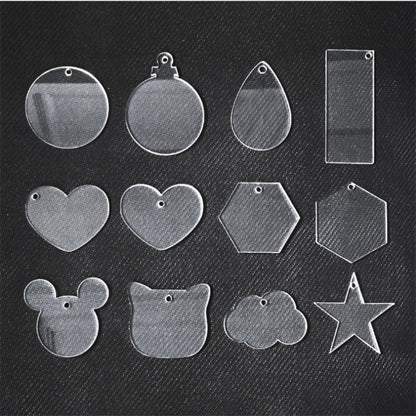 Transparent Circle Acrylic Sublimation Keychain Blank 5CM & 7.6CM Round 2