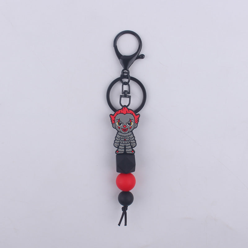 Halloween Themed Silicone Bead Keychain Assortment Charm Set 13