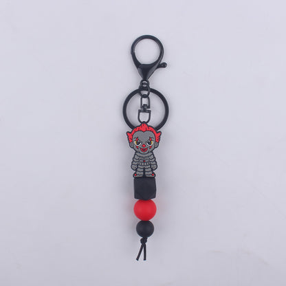 Halloween Themed Silicone Bead Keychain Assortment Charm Set 13