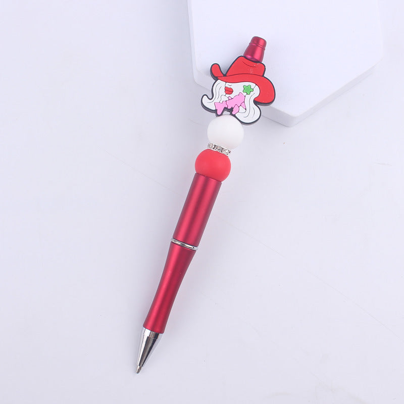Cartoon Pattern Silicone Beaded Pens Handmade Novelty Pen Gift 7
