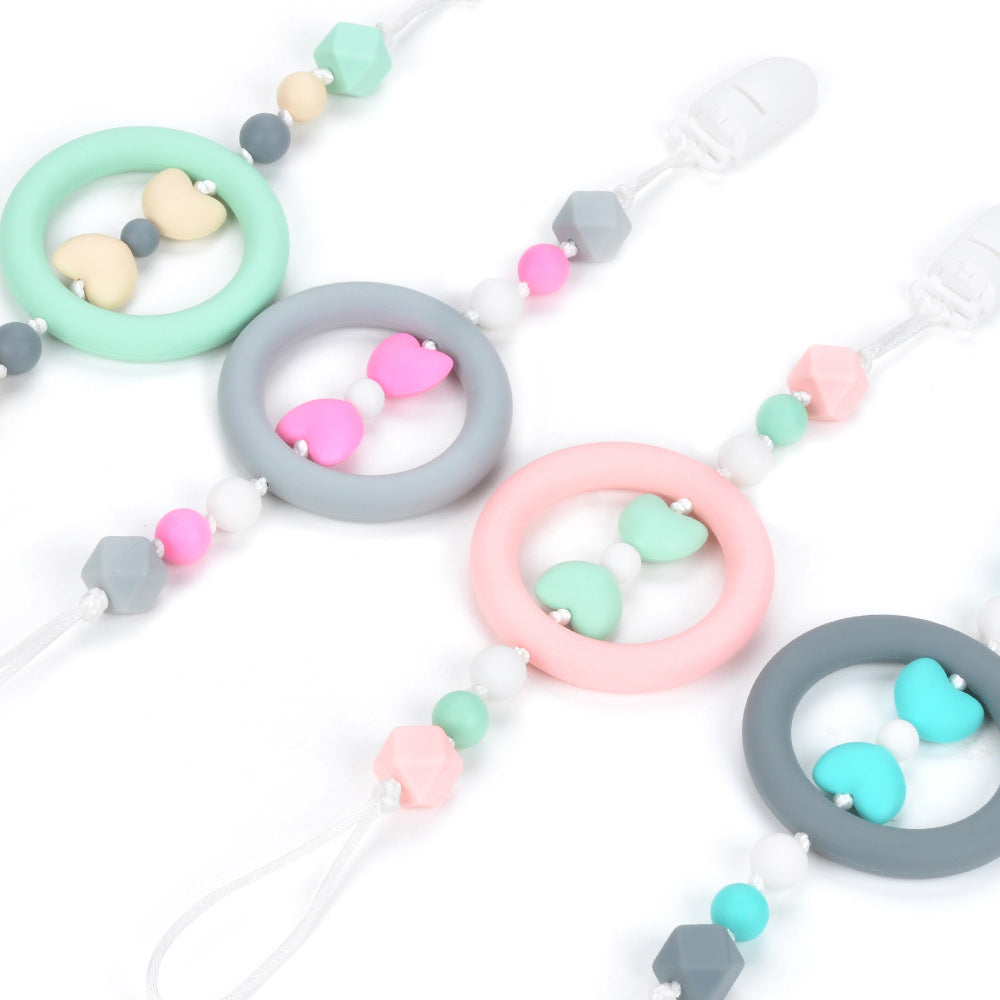 20pcs Silicone Focal Beads Heart Shaped Smooth Surface 3