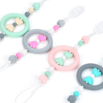 20pcs Silicone Focal Beads Heart Shaped Smooth Surface 3